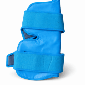 cyrotherapy wrap product image with white backdrop, the wrap is light blue
